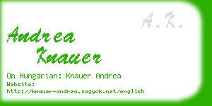 andrea knauer business card